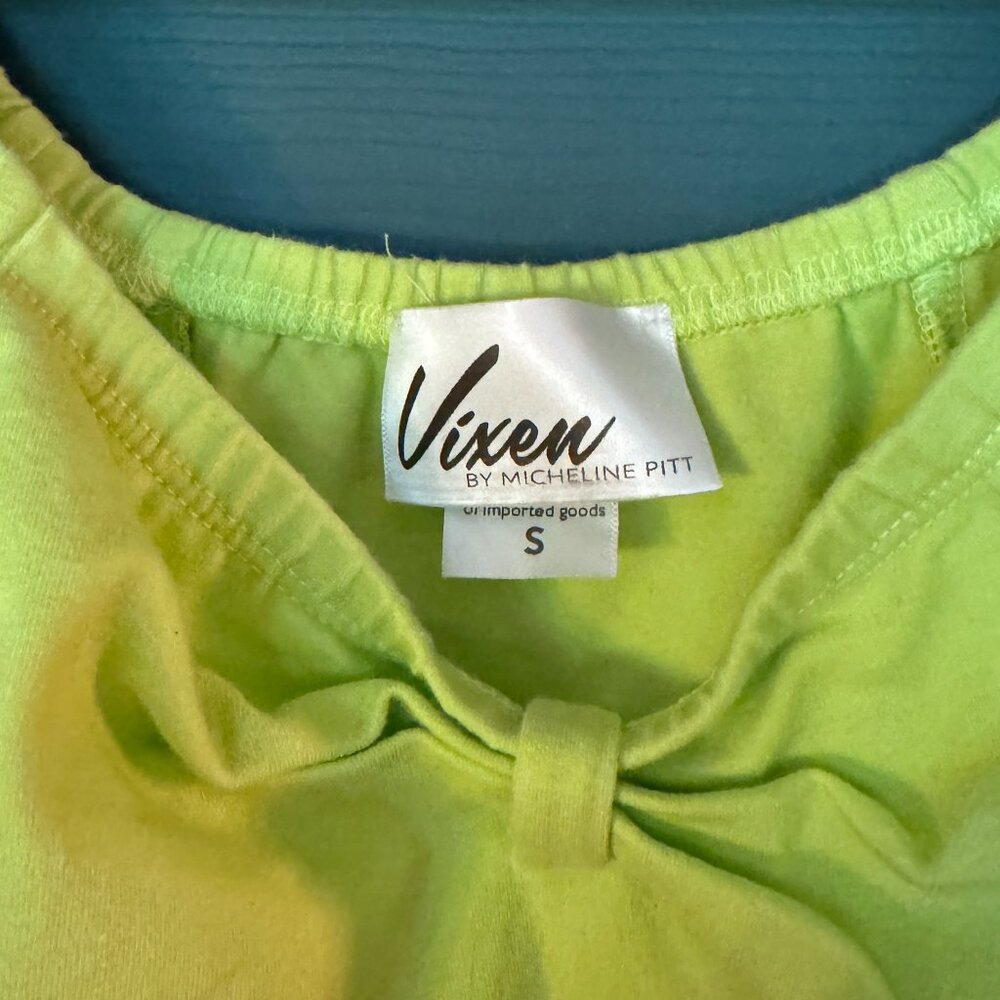 Lime Green Powder Puff Top Vixen by Micheline Pitt
